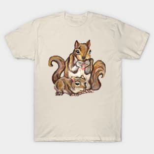 Squirrel Mom and Baby T-Shirt